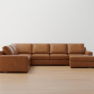 High quality modern interior design, leather furniture, living room combination sofa