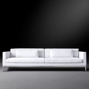 Modern lounge sofa Luxury indoor metal base fabric sofa furniture