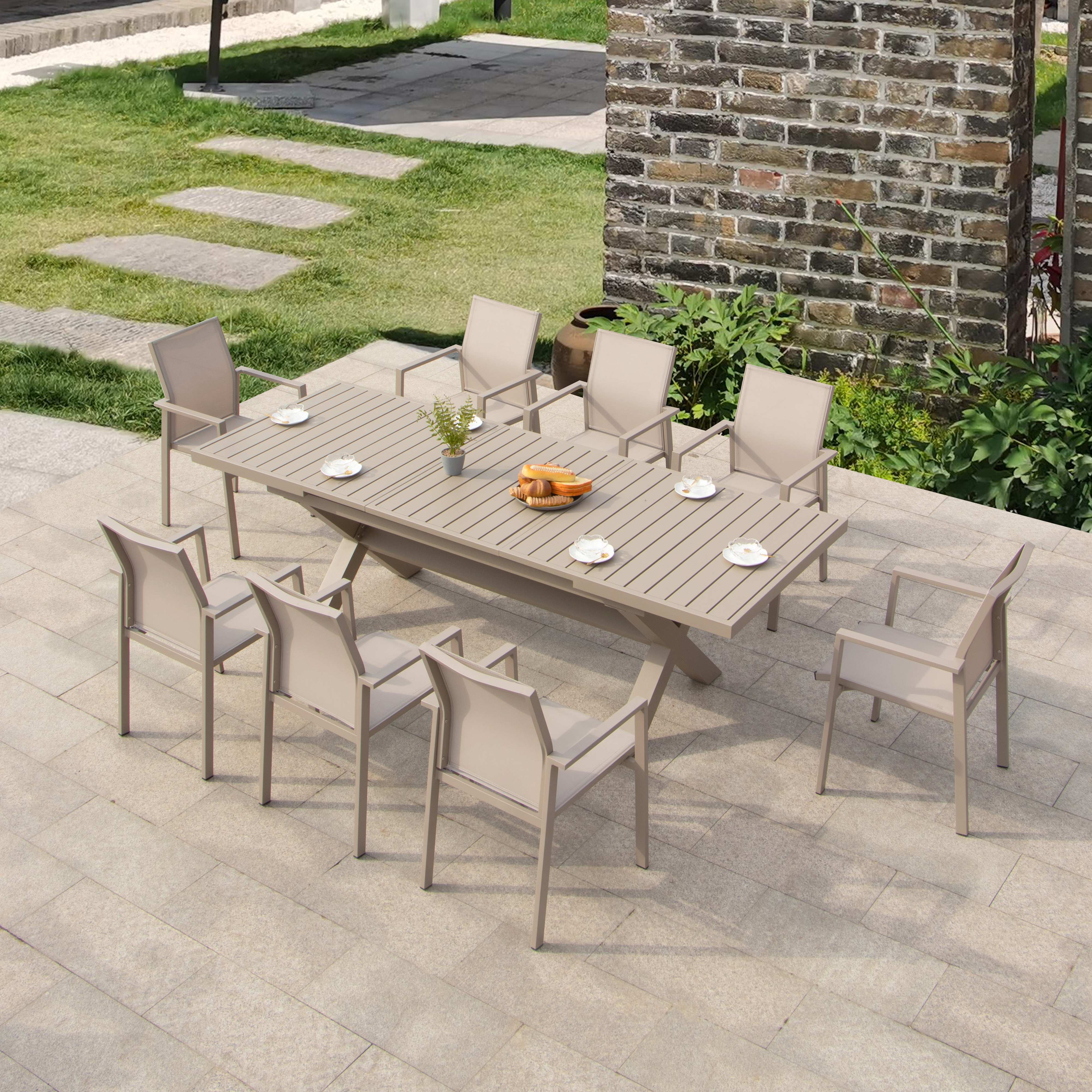 Modern outdoor table and chair combination courtyard garden leisure furniture