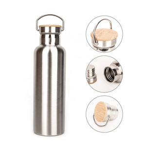 eco friendly bamboo lid water bottle supplier stainless steel water bottle 1 litre new design with good price