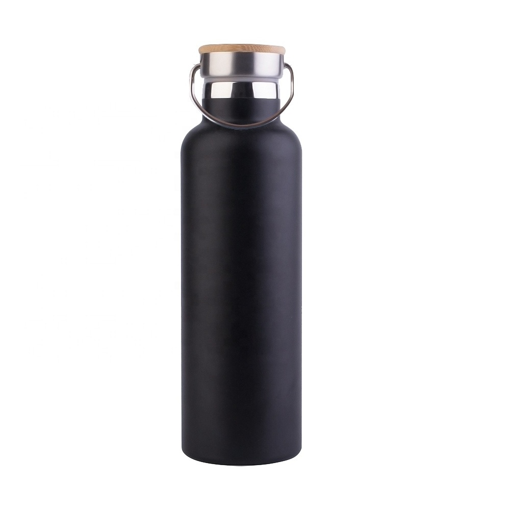 eco friendly bamboo lid water bottle supplier stainless steel water bottle 1 litre new design with good price