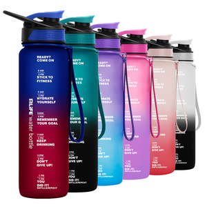 Mlife customized logo 650ml 23oz Gradient Tritan plastic water bottle for school touring camping adults kids travel essential