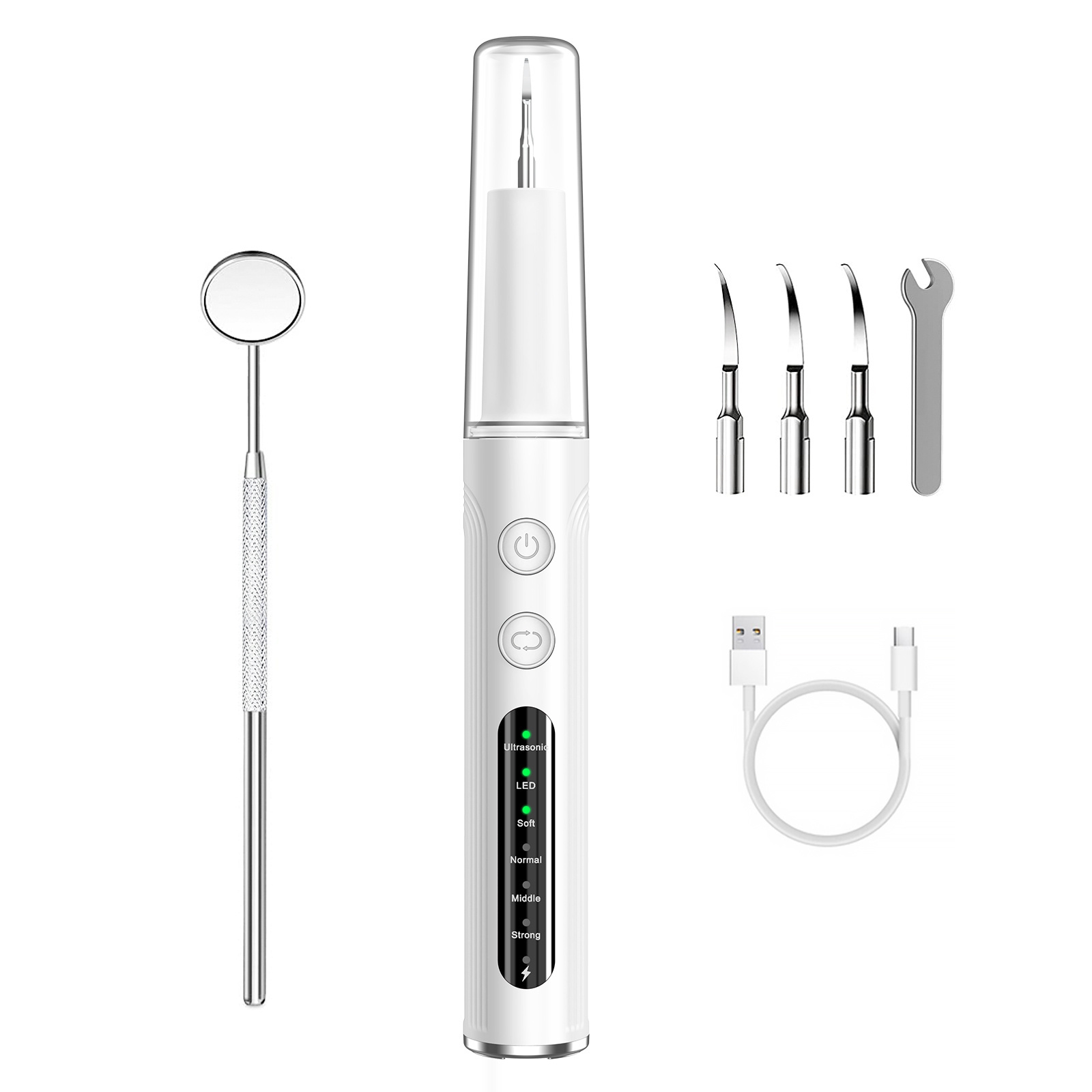 Professional Tooth Calculus Tool Teeth Cleaning Kit Oral Portable Remover Electric Dental Ultrasonic Tooth Cleaner Scaler