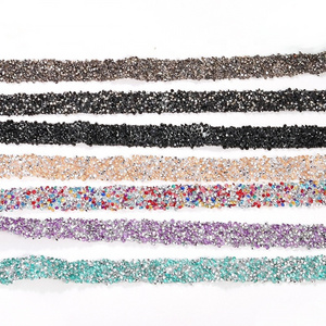 Wholesale  Rhinestone  Trim Diy Decoration Diamond Bling Ribbons Wrap Glittering Sticker