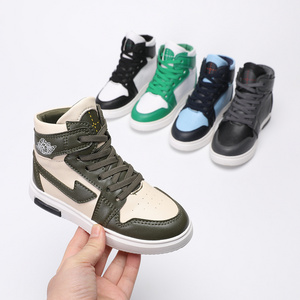 Autumn and winter high help board shoe tide boys and girls fashion versatile shoes custom sneakers kids