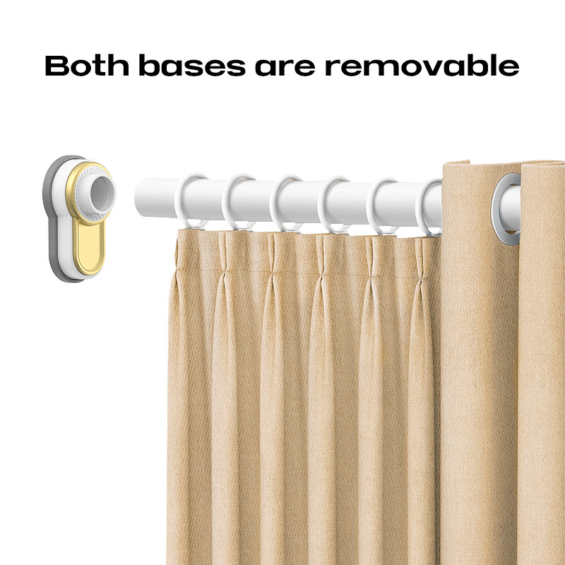 No Punching Extendable Curtain Rod Clothes Hanging Pole Drying Rack Support for Balcony