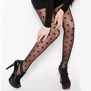 Dot Vintage Pantyhose Lady Sexy Sheer Lace Stockings Tights Fashion Sweet Girl Sexy ladies black pattern jacquard pantyhose