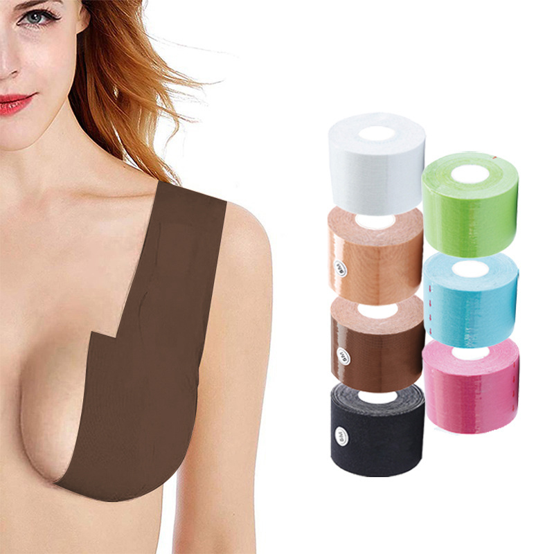 Dropshipping skin color Medical Grade Athletic Tape boob tape Breast Lift Tape with Nipple Cover