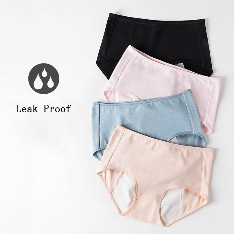 Warm Breathable Pure Cotton Physiological Panties Ladies Seamless Underwear Menstrual Period Leak-proof Cotton