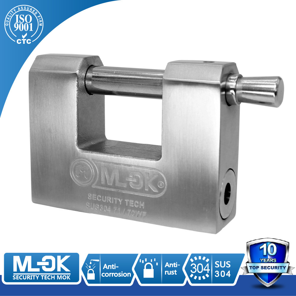 Mlock the best padlock  rust-proof container use key lock  70mm 80mm heavy duty  rectangular  key padlock with master key