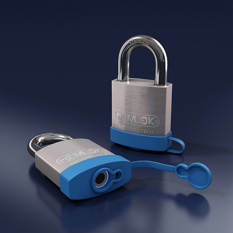 MOK Keyless  lock Waterproof Safety fingerprint smart biometric bicycle padlock finger USB lock