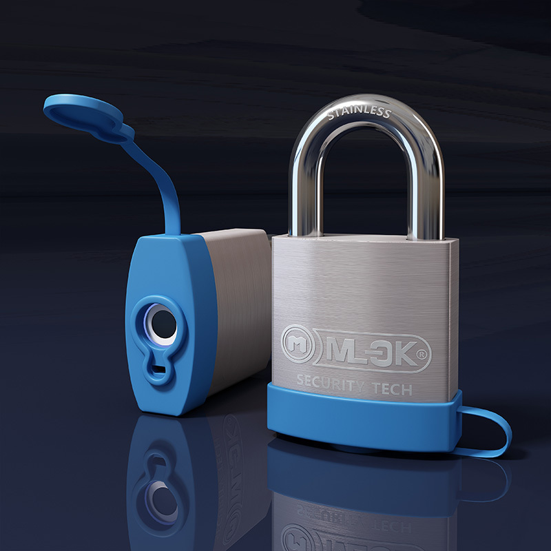 MOK Keyless  lock Waterproof Safety fingerprint smart biometric bicycle padlock finger USB lock