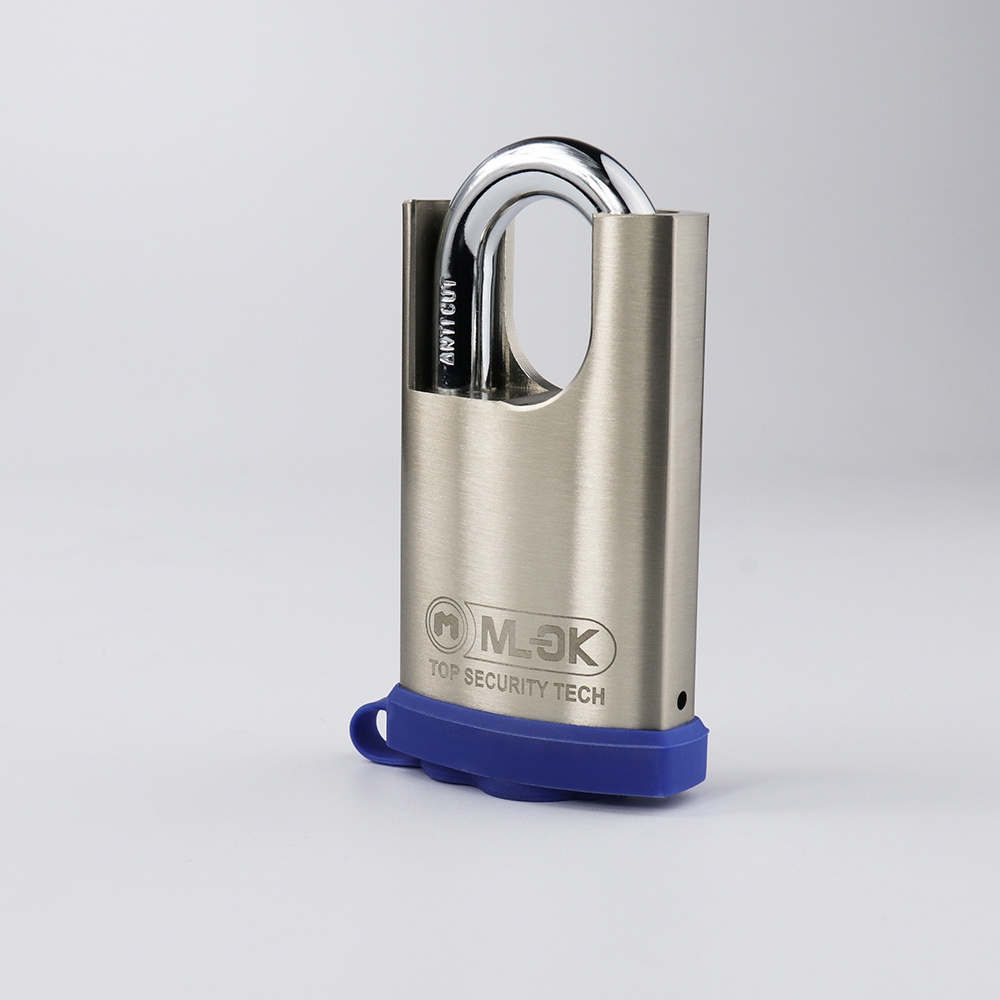 Logistics quick unlock smart fingerprint electronic padlock with alarm