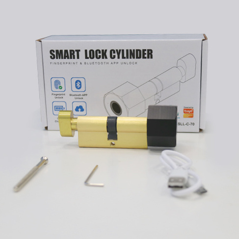 moklock Tuya APP Remote Unlock Digital Biometric Smart Door Lock Cylinder for Home Apartme