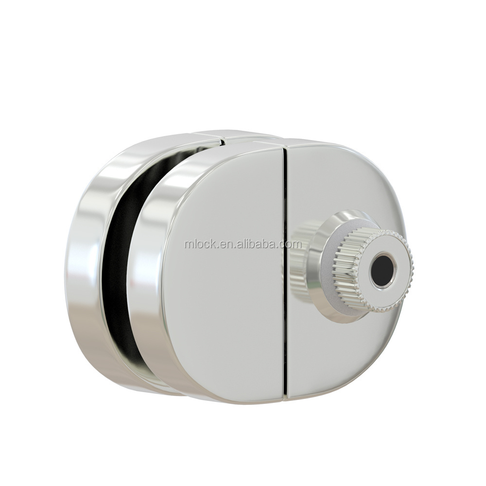 MOK double side knob sliding fingerprint biometric keyless glass door lock Office showroom center door lock