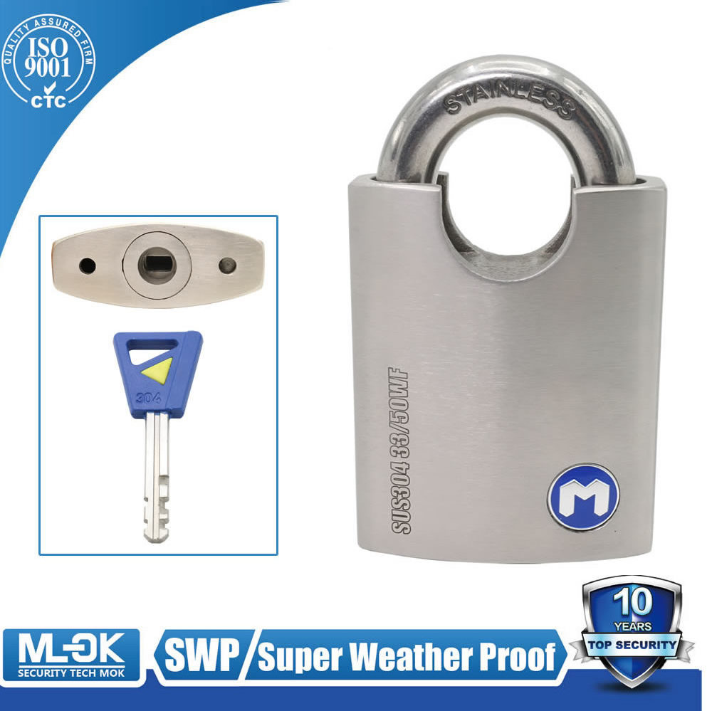 Mok lock Rotating Disc Cylinder Stainless Steel Padlock 30mm mini padlock