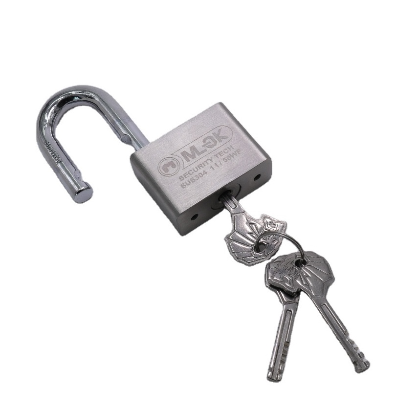 MOK 304 stainless steel padlock strongest padlock high security hook padlock with master key