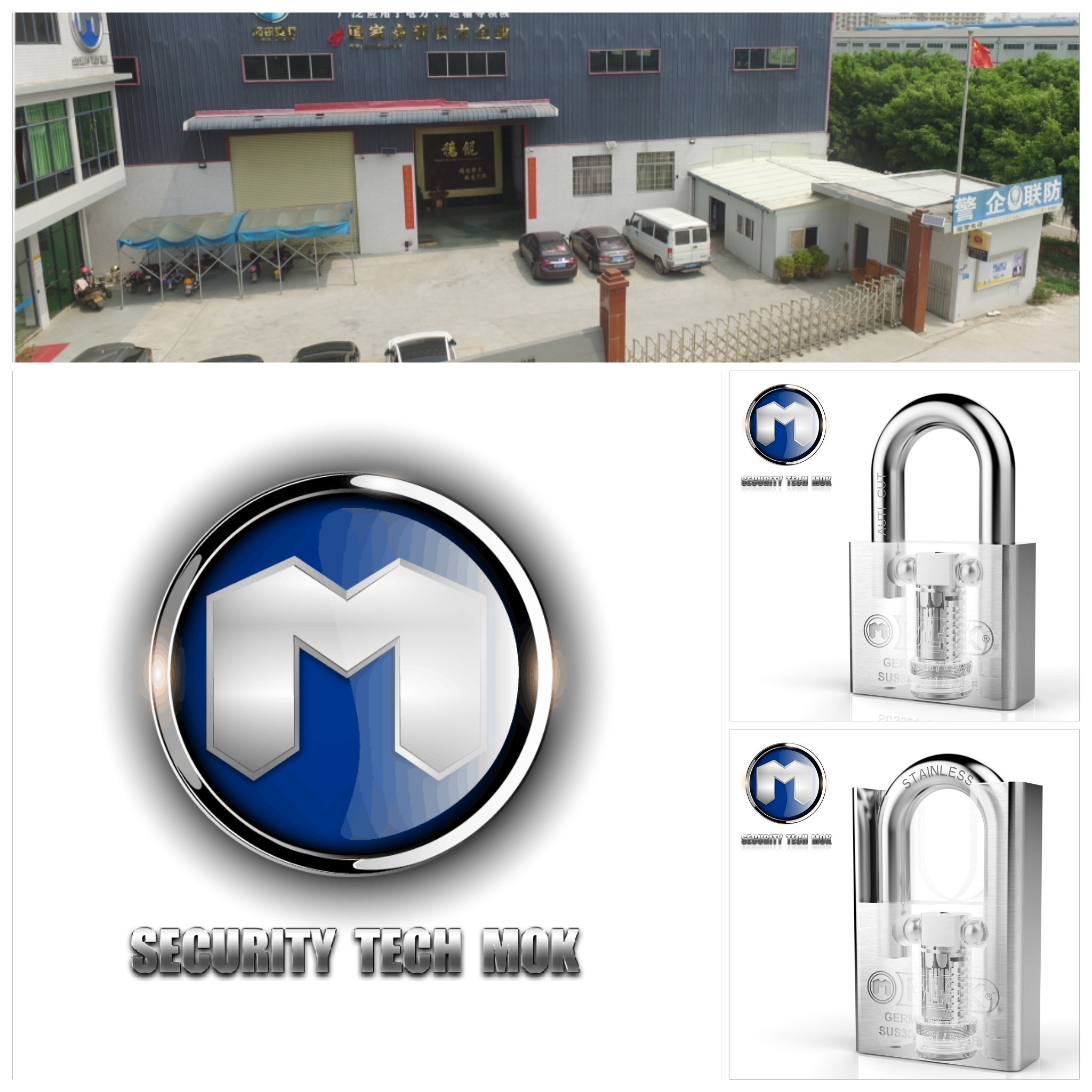 MOK 304 stainless steel padlock strongest padlock high security hook padlock with master key