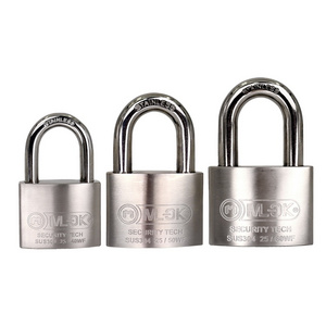 MOK weather proof 30mm 40mm 50mm 60mm SS304 stainless steel tri circle arc disc padlocks for outdoor used