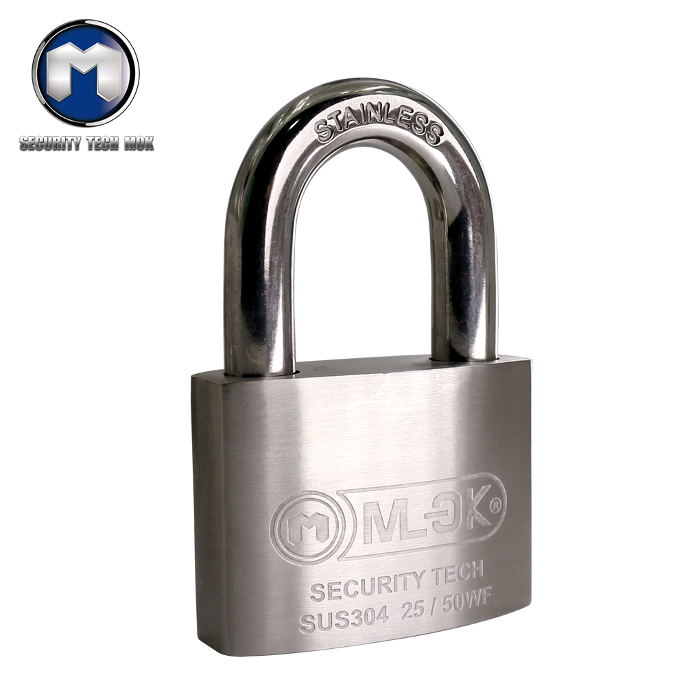 MOK weather proof 30mm 40mm 50mm 60mm SS304 stainless steel tri circle arc disc padlocks for outdoor used