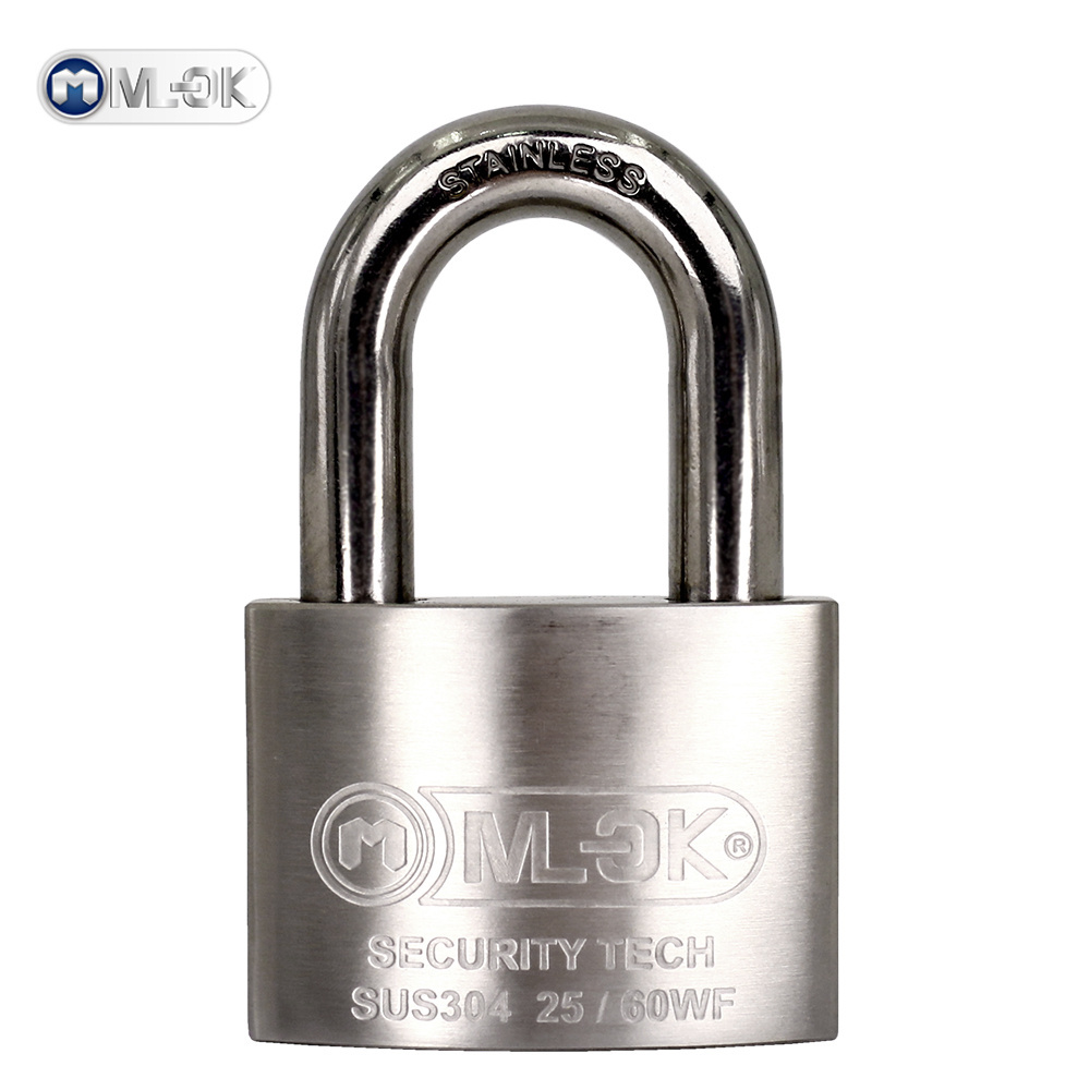 MOK weather proof 30mm 40mm 50mm 60mm SS304 stainless steel tri circle arc disc padlocks for outdoor used