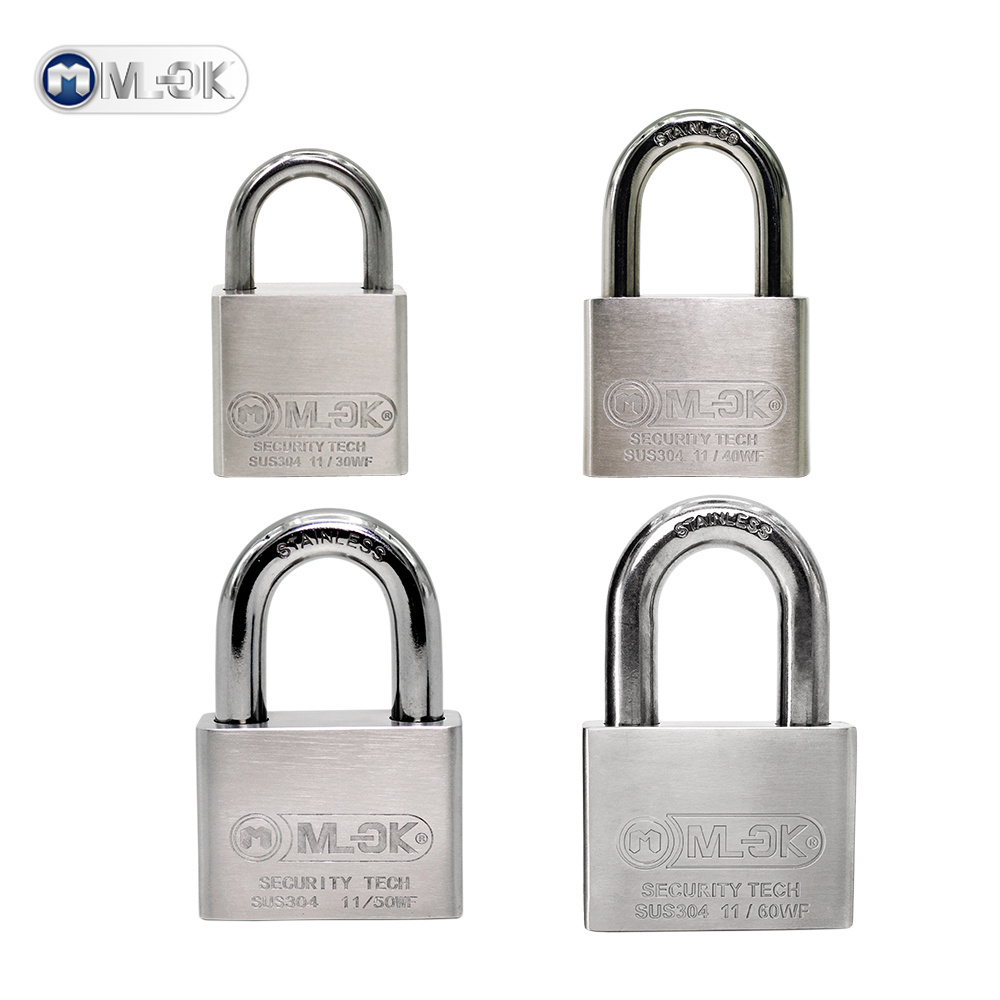 MOK heavy duty 304 stainless steel cadenas waterproof padlocks keyed alike circle padlocks