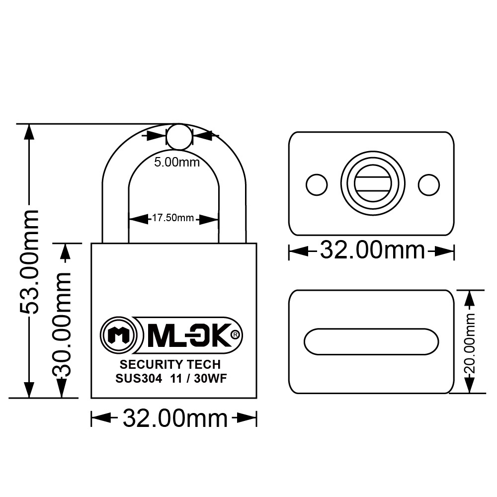 MOK Best price master key system padlock stainless steel anti cut customized combination padlocks for outdoor