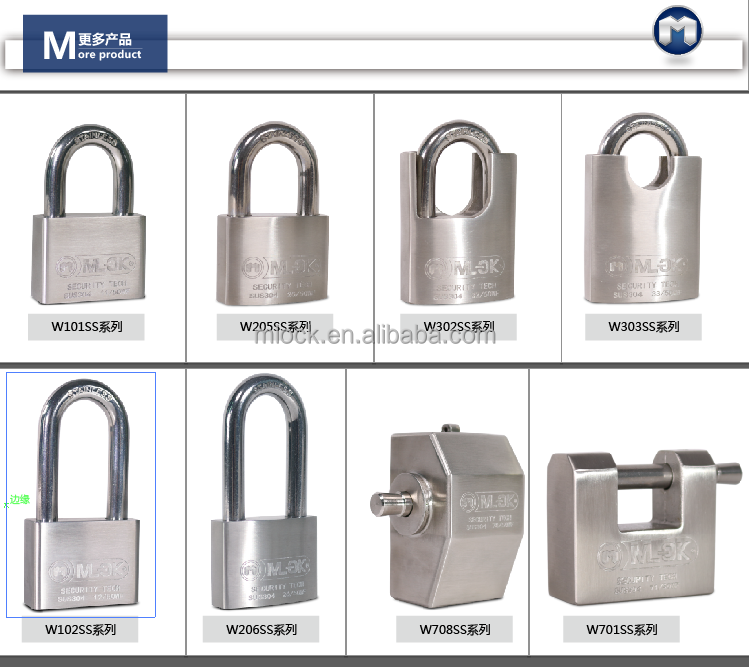 MOK security lock hasp covered super quality stainless steel heavy duty padlocks