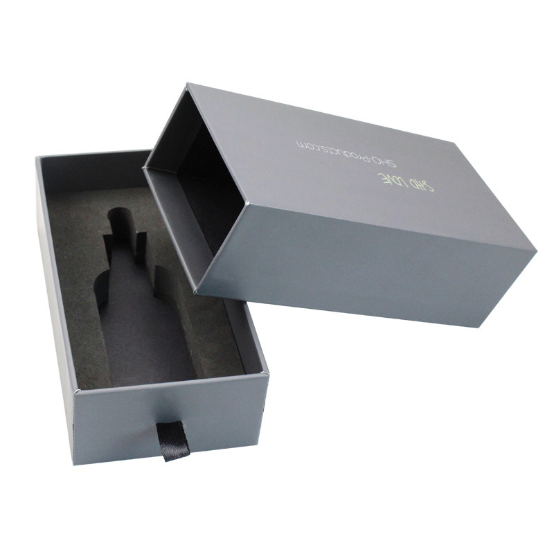 Luxury Custom Logo Printing Small Sliding Style Cardboard Paper Drawer Gift Boxes Packaging Slide Out Open With Ribbon Puller