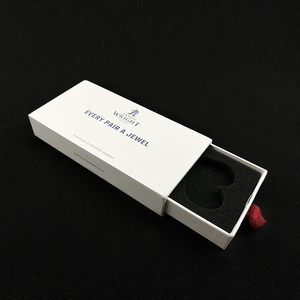 Custom Luxury Packaging Long Sliding Gift Box Square Box Drawer Box Jewelry Paper Foam Insert for Scissors Customized with Black