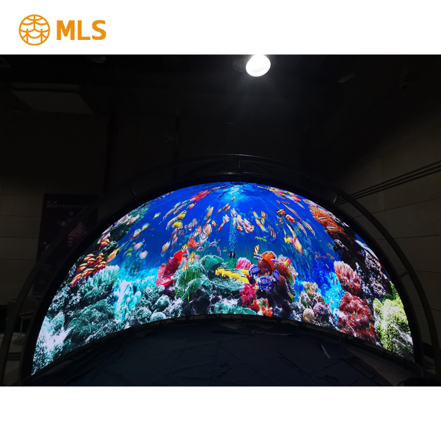 Mulinsen High quality flexible led screen P3 small pixel pitch soft indoor Customized Irregular Sphere Tunnel led display