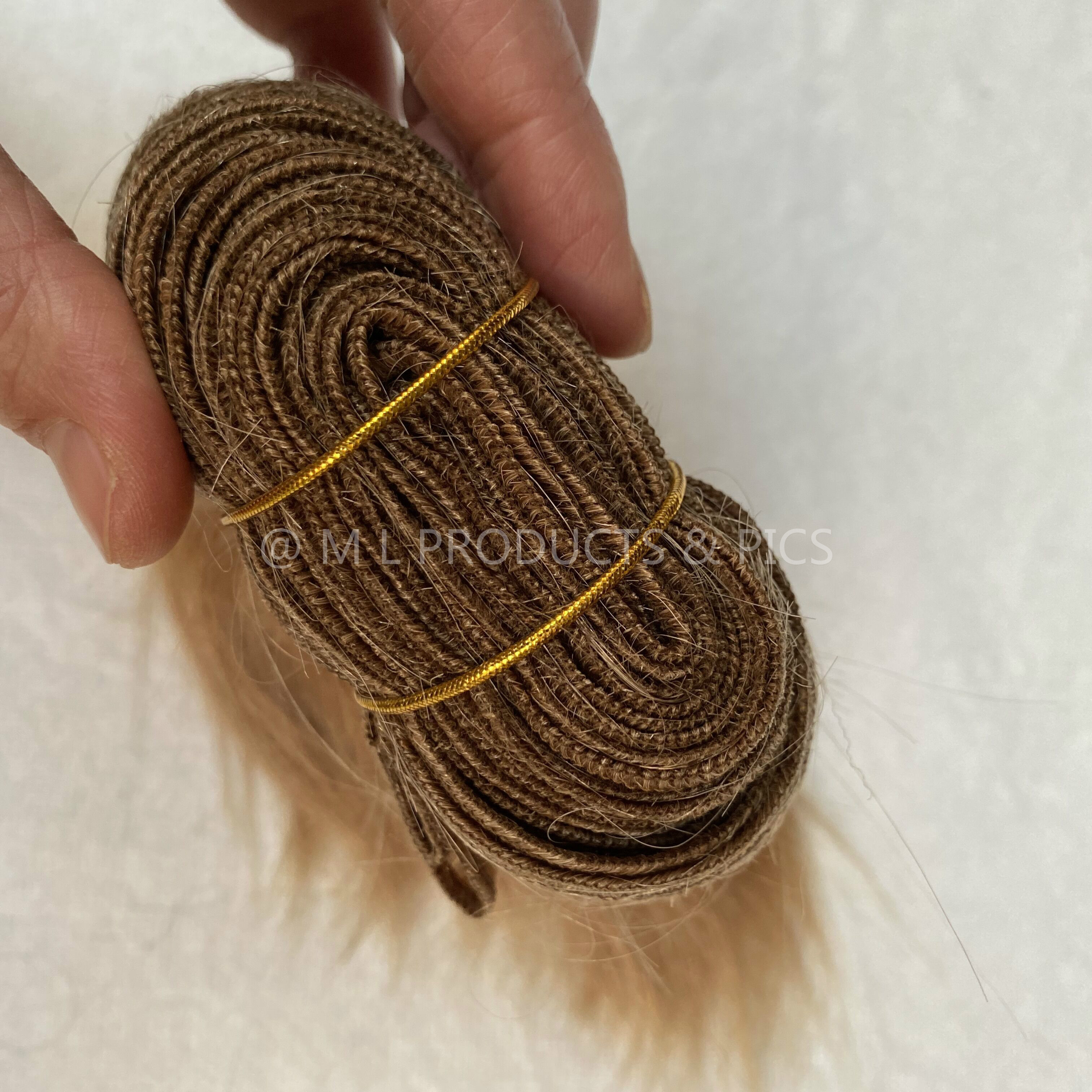 BJD Doll Hair Extensions Goat Yak hair machine weft straight type