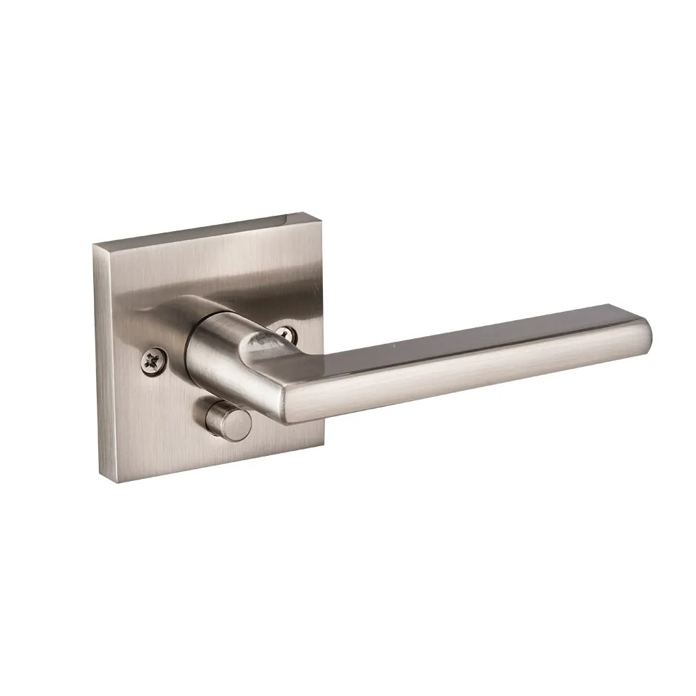 Heavy Duty Door Handle with Keyless Lock, Privacy Door Lever Set, for Bedroom and Bathroom, Residential