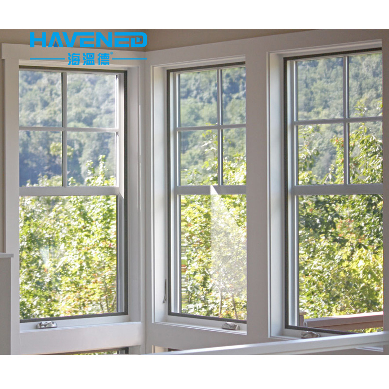 High quality impact tempered glass double glazed window balcony aluminum alloy casement window