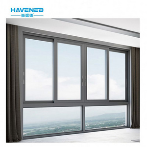 Factory Wholesale Aluminum Alloy Doors And Windows Sliding Window With Inner Grille