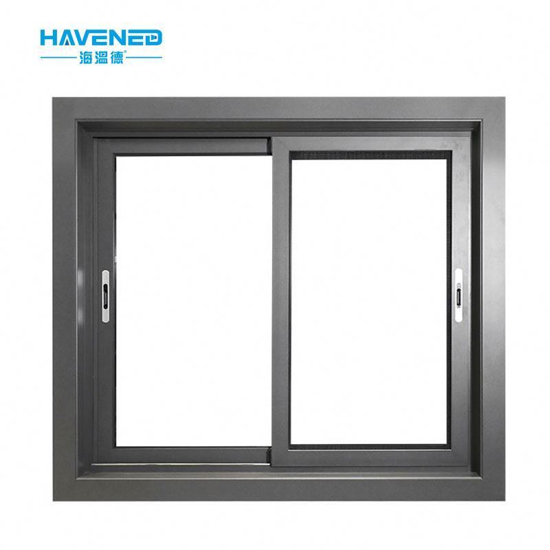 Factory Wholesale Aluminum Alloy Doors And Windows Sliding Window With Inner Grille