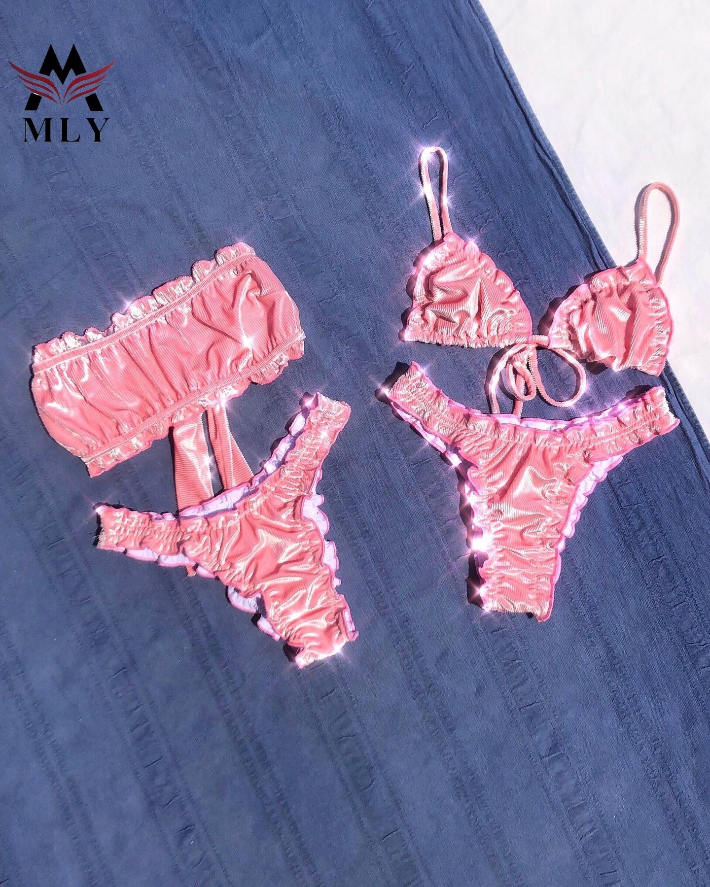 Digital Printing Rainbow Stitching Plus Size Sexy Bikini