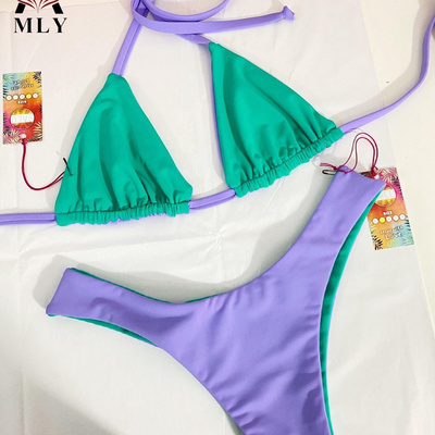 Hot sale extreme sexy beach girl mini micro bikini sexy swimsuits micro custom style one piece 2 piece bikini