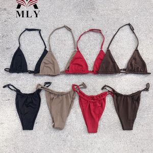 Bikini Triangle Micro Two-Piece Suit String Swimsuit Female Sexy Swimwear Women 2023 Bathing Suit Custom Color Biquini