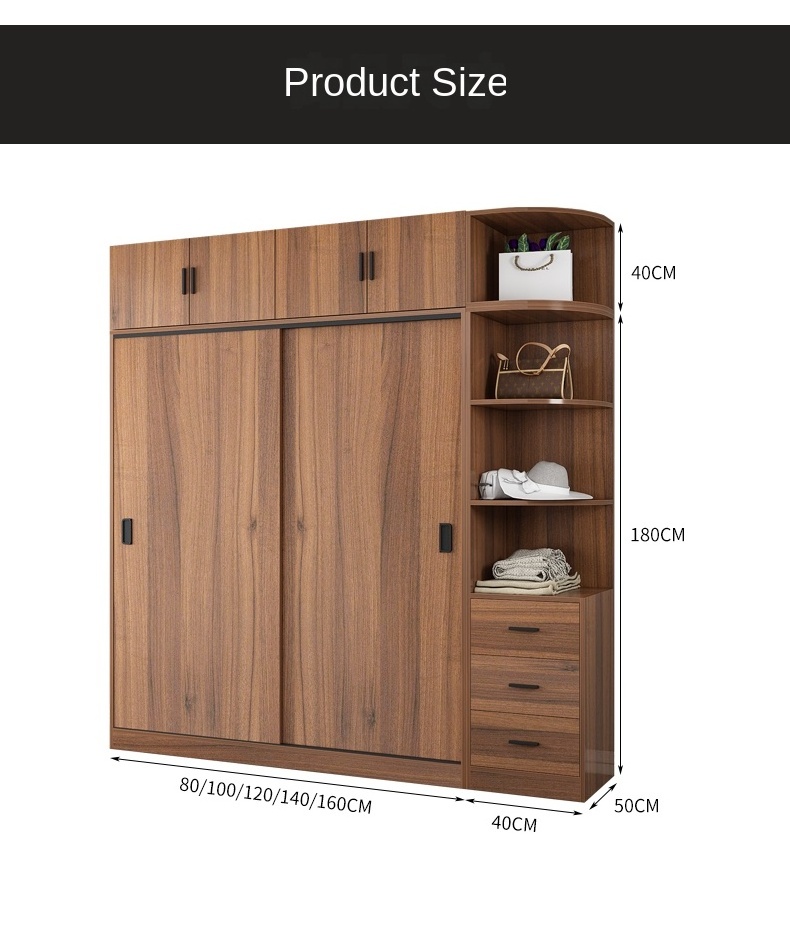 Home Storage Cabinet 2 Doors With 4 Adjustable Shelves Standing For Living Room Bedroom Study Lockers