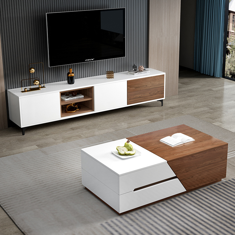 Factory direct sales simple coffee table TV cabinet combination small apartment storage cabinet