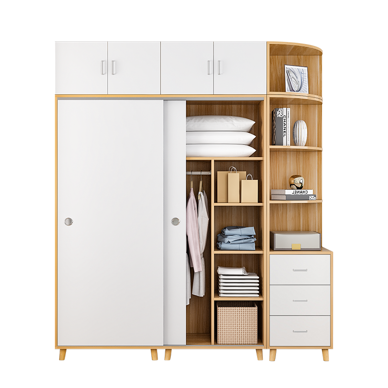 Contemporary Modern Freestanding Wardrobe Width 1.2m Closet For Bedroom