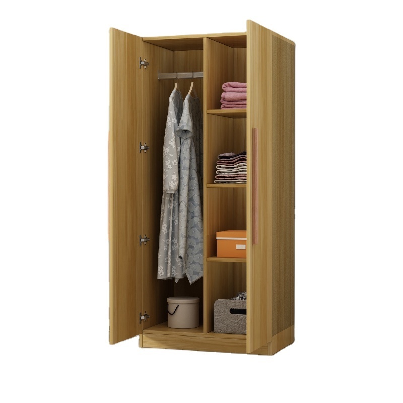 Wardrobe oak log modern simple sliding door sliding door wooden storage bedroom wardrobe