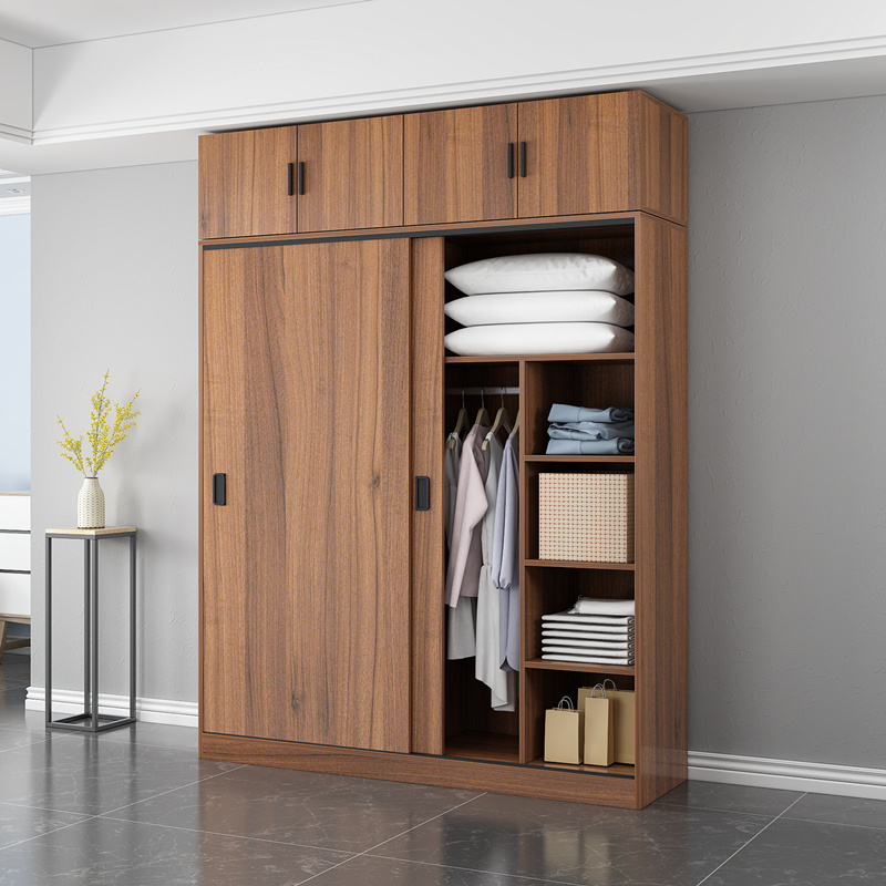 Modern Minimalist Bedroom Furniture Wooden Wardrobe Clothing Closet Cabinet Combination