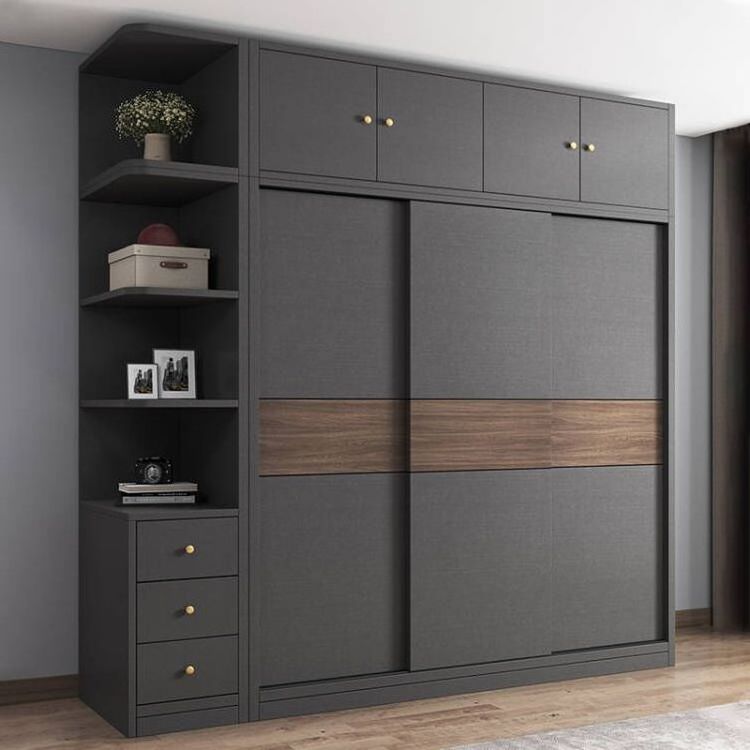 Stand Alone Bedroom Wardrobe width 2.0m Reach-in Closets With Drawers And Pull Out Shelves