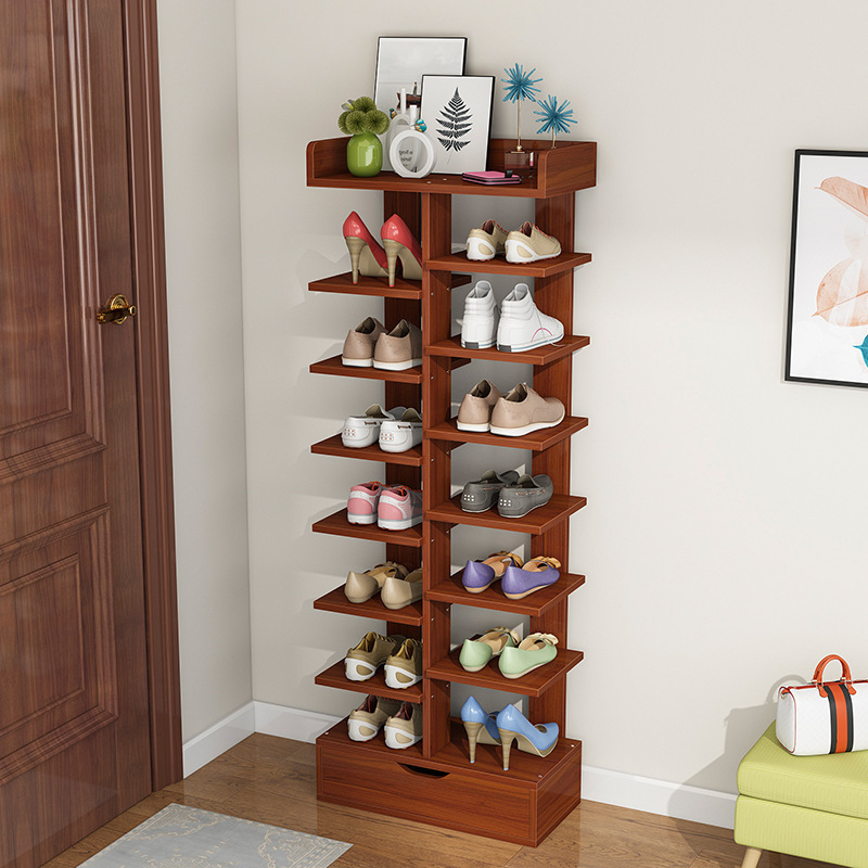 Factory supply simple shoe rack home multifunctional assembly shoe cabinet multi-layer wooden storage shoe rack