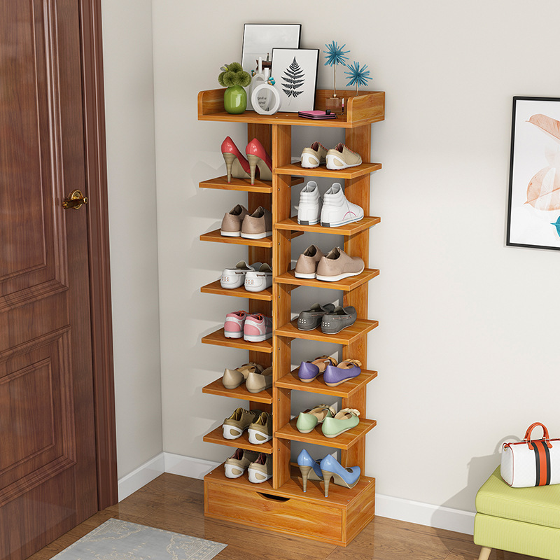 Factory supply simple shoe rack home multifunctional assembly shoe cabinet multi-layer wooden storage shoe rack