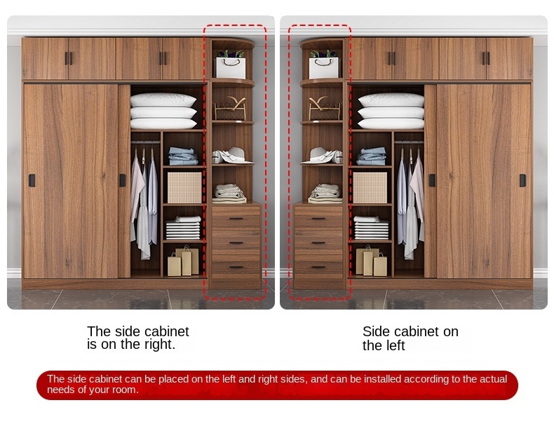 Bedroom Furniture Wardrobe Factory Cheap Price Wooden Sliding Closet Customized Wardrobe Cabinet for Sell