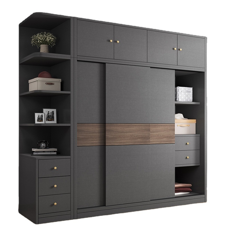 Closet For Bedroom Large Storage Wardrobe width 120cm Bed Room Furniture Swing Door Sliding Door Wardrobe