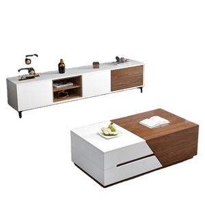 Factory direct sales simple coffee table TV cabinet combination small apartment storage cabinet